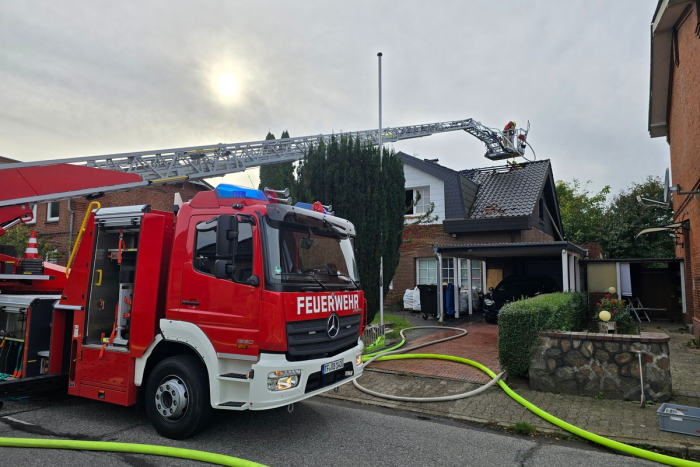 Dachstuhlbrand in Büdelsdorf