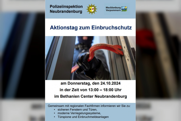 Einbruchschutz-Tag in Neubrandenburg