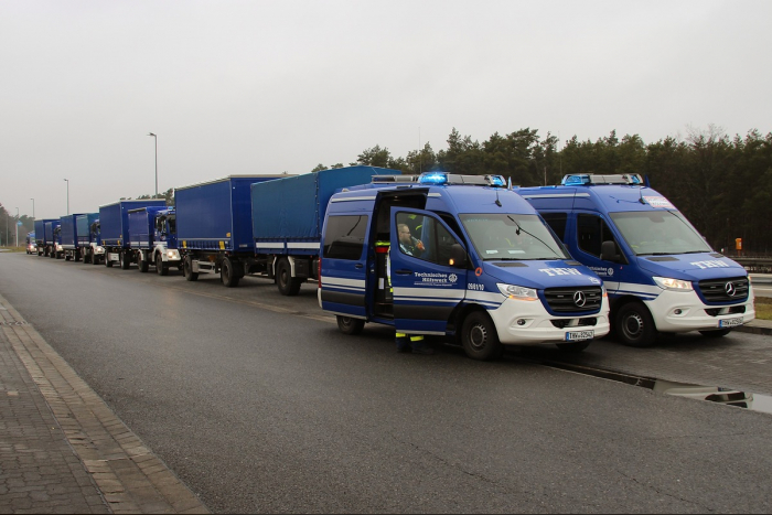 Berlin: THW übt Kolonnenfahrt