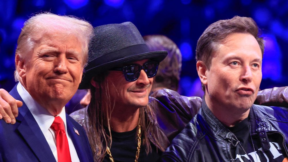 Donald Trump besucht mit Elon Musk und Kid Rock UFC-Event