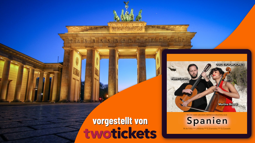 Klassische Konzerte in Berlin am 08.01.25: DUO EVOCACIONES (Martina Biondi-Cello&Pietro Locatto-Gitarre)