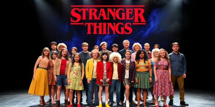 Die Besetzung des 'Stranger Things' Broadway-Stücks auf der Bühne.