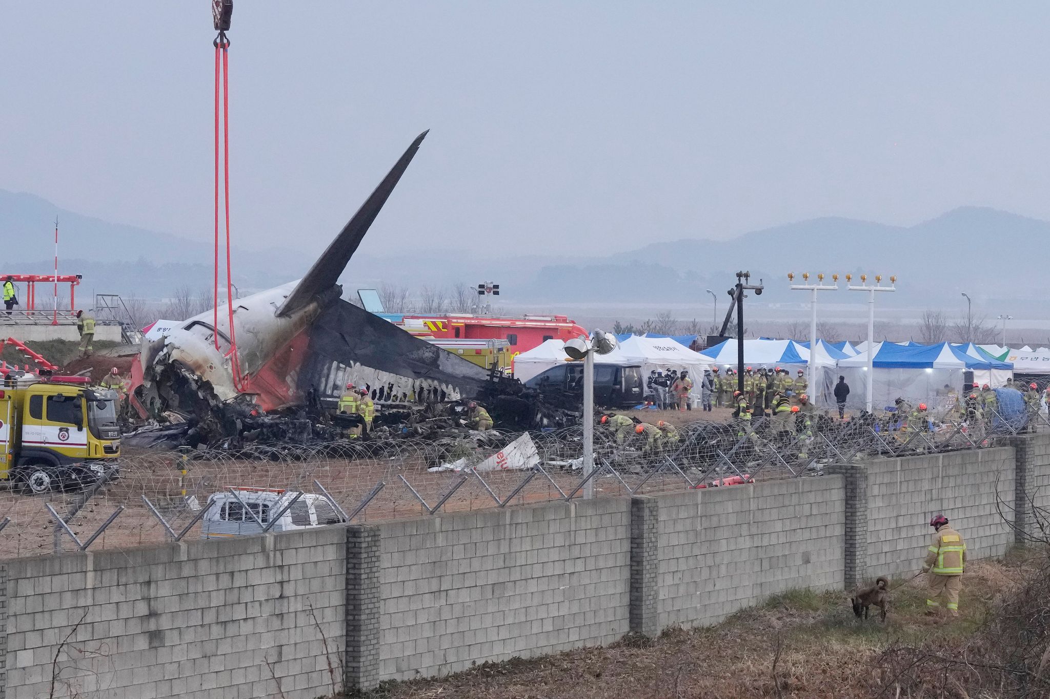 Suche nach Ursache für Flugzeugunglück in Südkorea