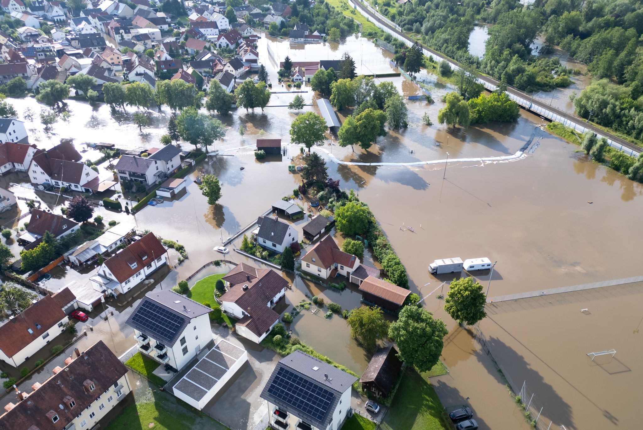 Unwetterschäden in Deutschland 2024 rückläufig