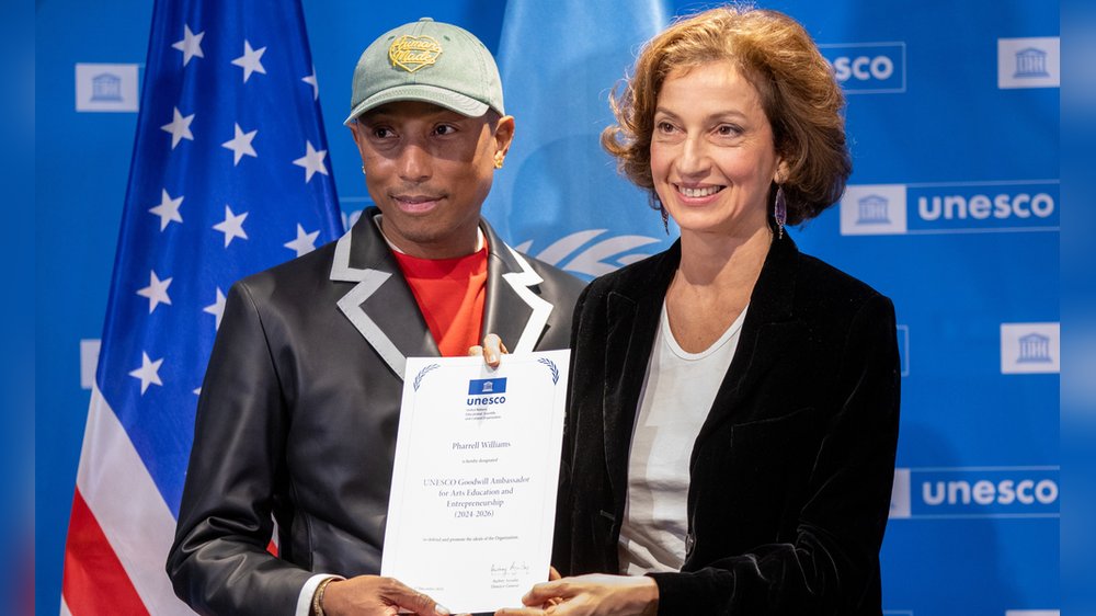 Pharrell Williams ist neuer Goodwill-Botschafter der UNESCO