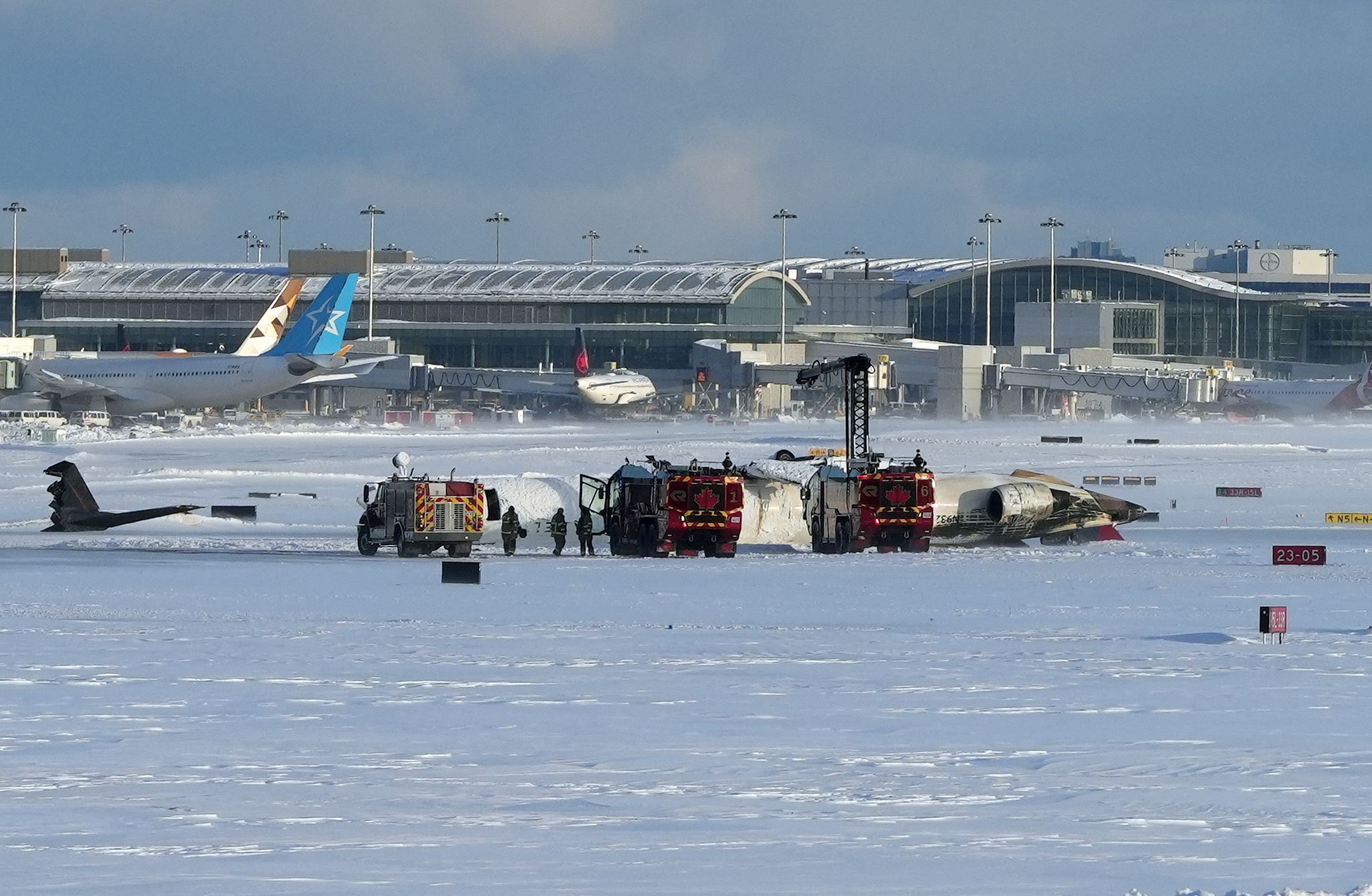 Flugzeug kopfüber: Unfall in Kanada geht glimpflich aus