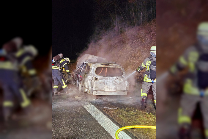 Markelfingen: Fahrzeugbrand auf der B 33