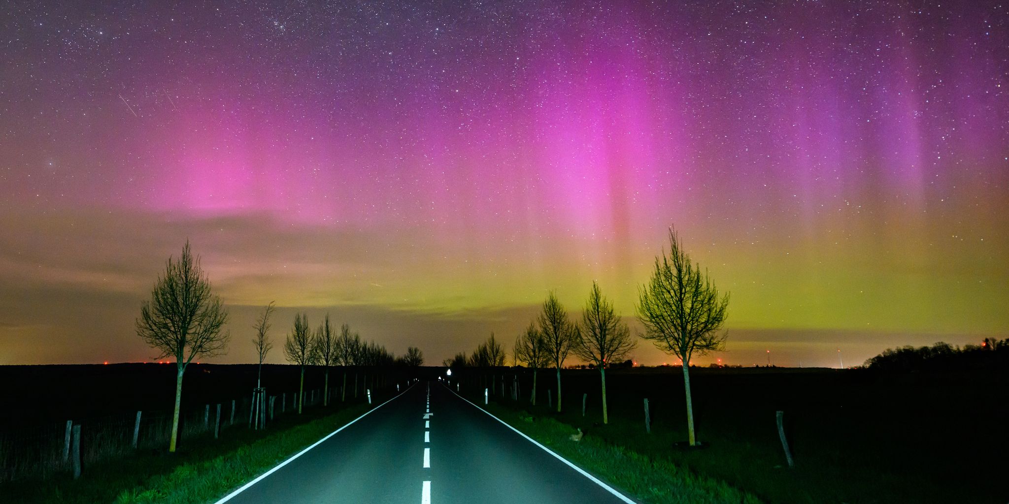 Polarlichter leuchten über Brandenburg und Sachsen-Anhalt