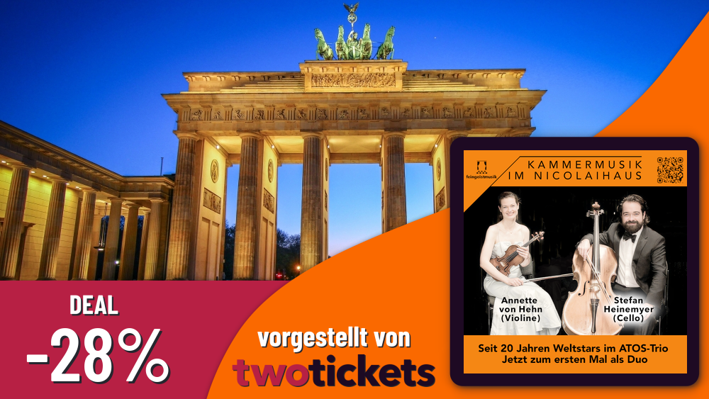 Klassische Konzerte in Berlin am 27.05.25: Kammermusik im Nicolaihaus: A.v.Hehn (Vln) & S.Heinemeyer (C)