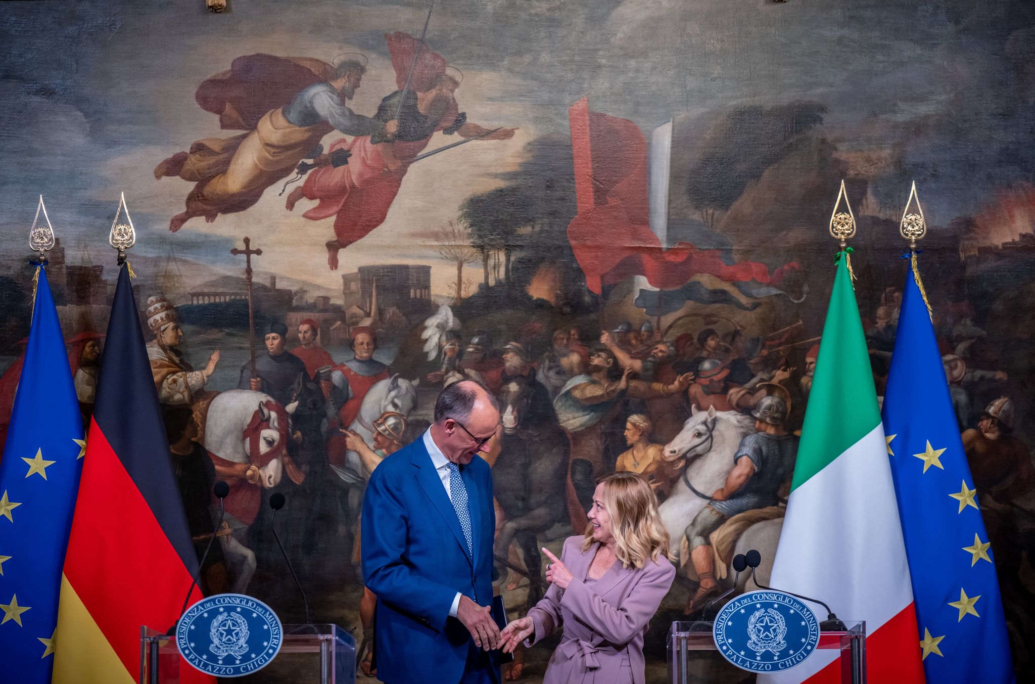 Merz fordert stärkere Einbindung Italiens in Ukraine-Konflikt