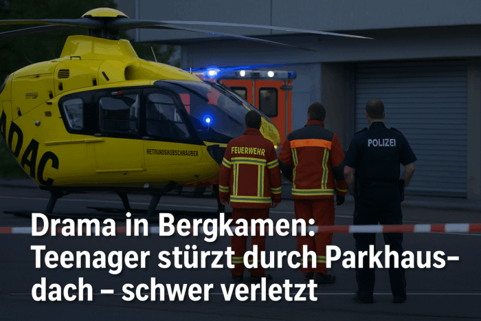 Teenager stürzt durch Parkhausdach