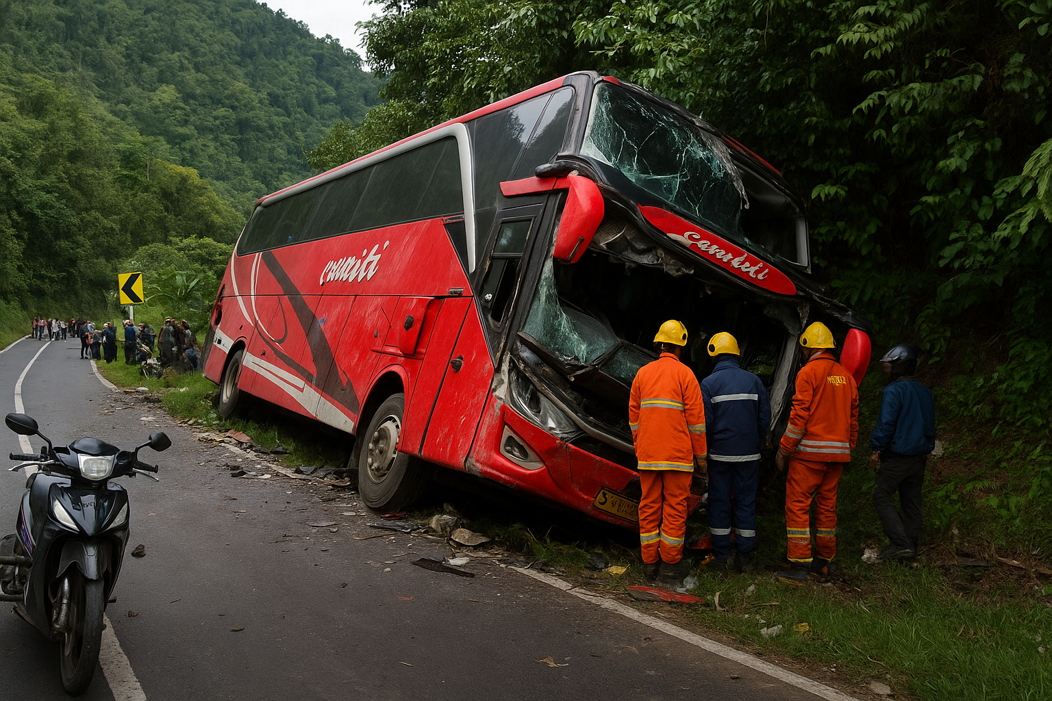 Tragödie in Indonesien: Bremsversagen führt zu tödlichem Busunglück