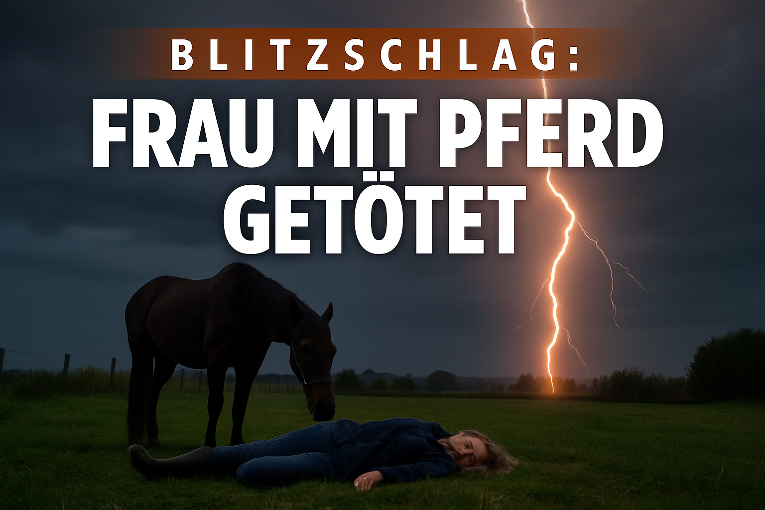 Wilnsdorf: Frau (60) stirbt durch Blitzschlag auf Pferdeweide