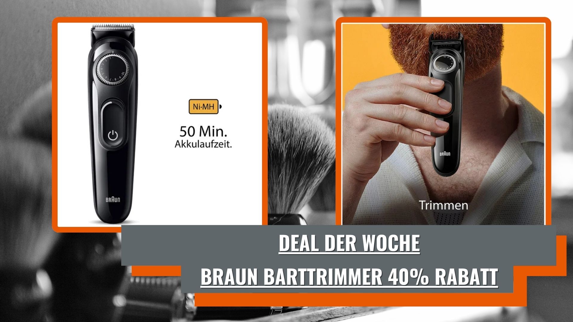 40 % Rabatt! Hochwertiger BRAUN-Barttrimmer jetzt zum Schnäppchenpreis bei Lidl