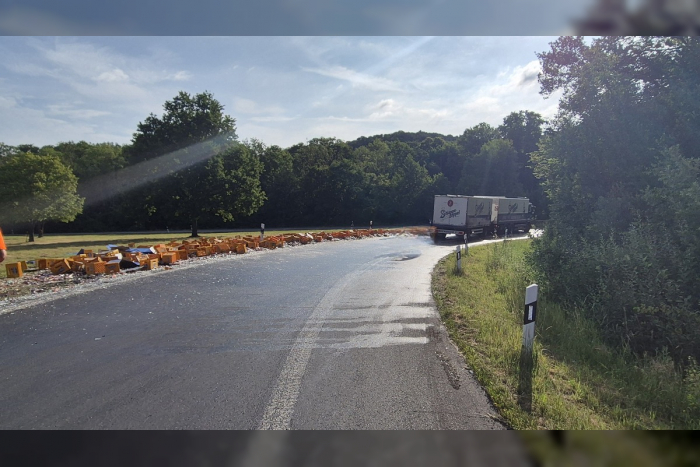Hungen: Verkehrsbehinderung nach LKW-Unfall in Gießen