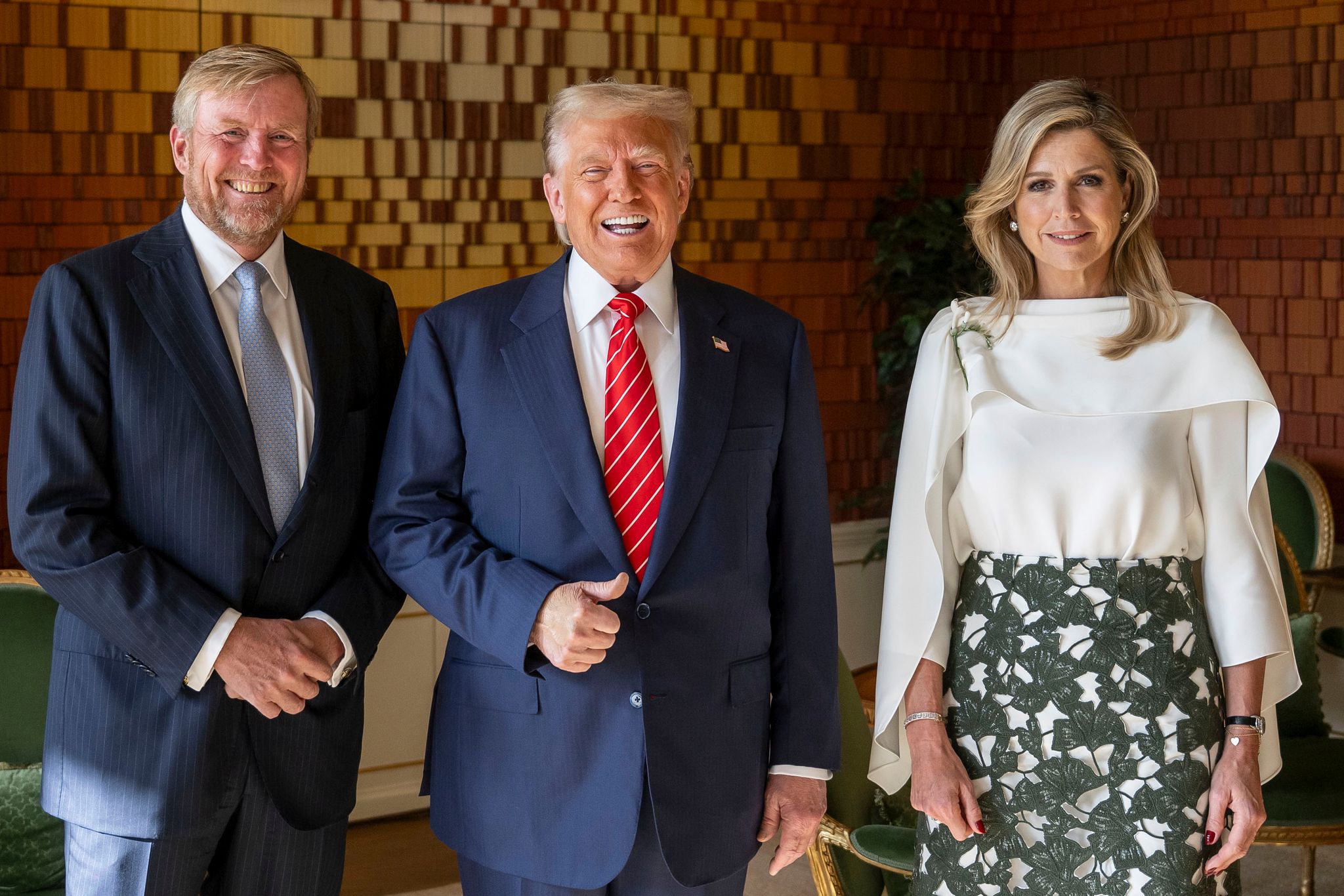 Trump hin und weg vom niederländischen Königspaar