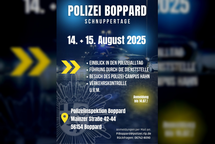 Polizei Boppard Schnuppertage im August