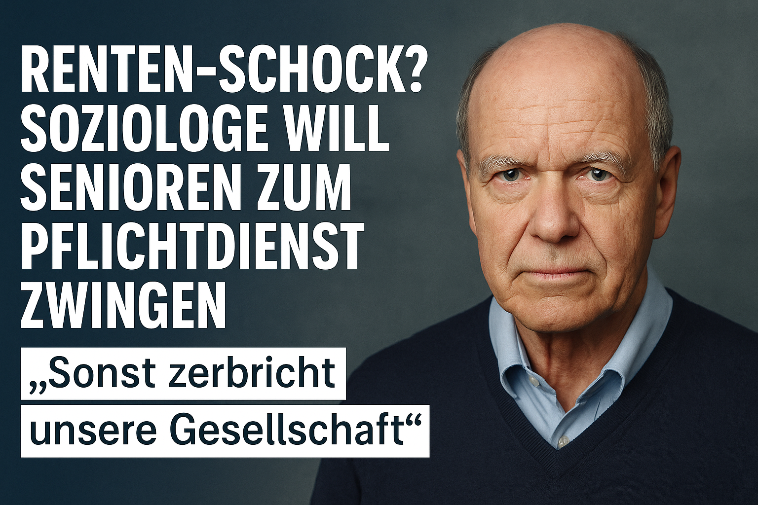 Renten-Schock? Soziologe will Senioren zum Pflichtdienst zwingen – „Sonst zerbricht unsere Gesellschaft“