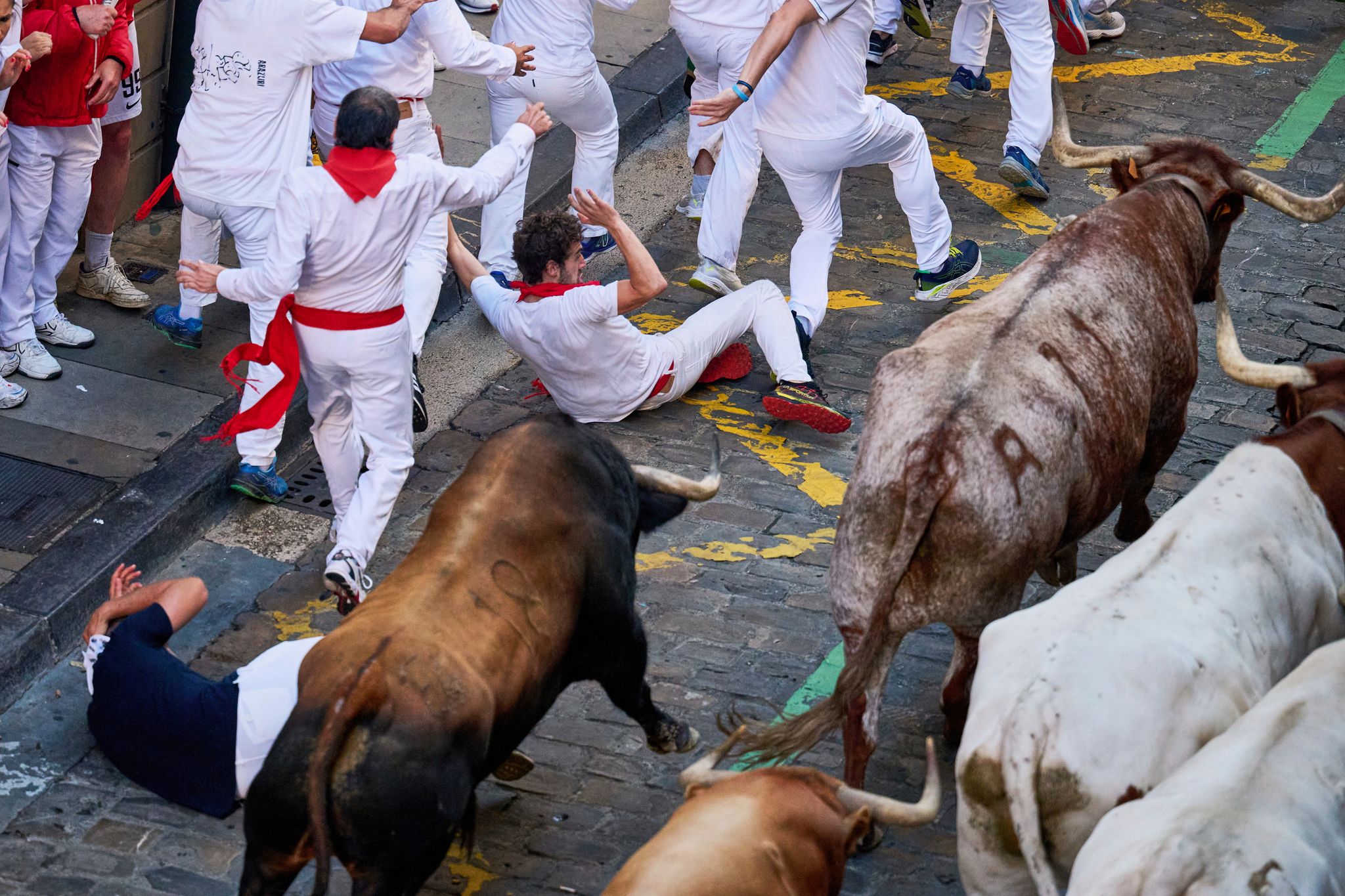 Zweite Hornstoß-Verletzung bei Stierläufen in Pamplona