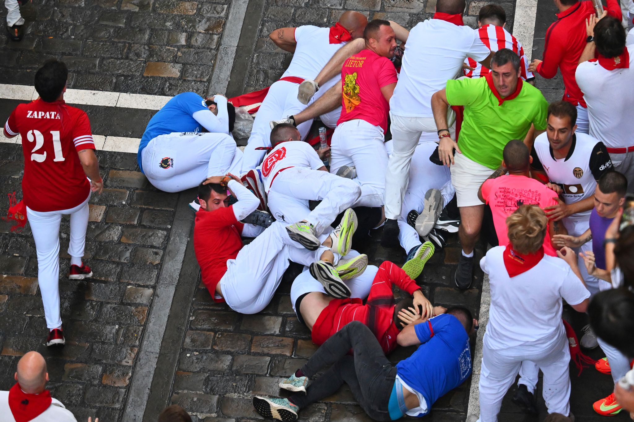 Sechs Verletzte bei siebtem Stierlauf in Pamplona