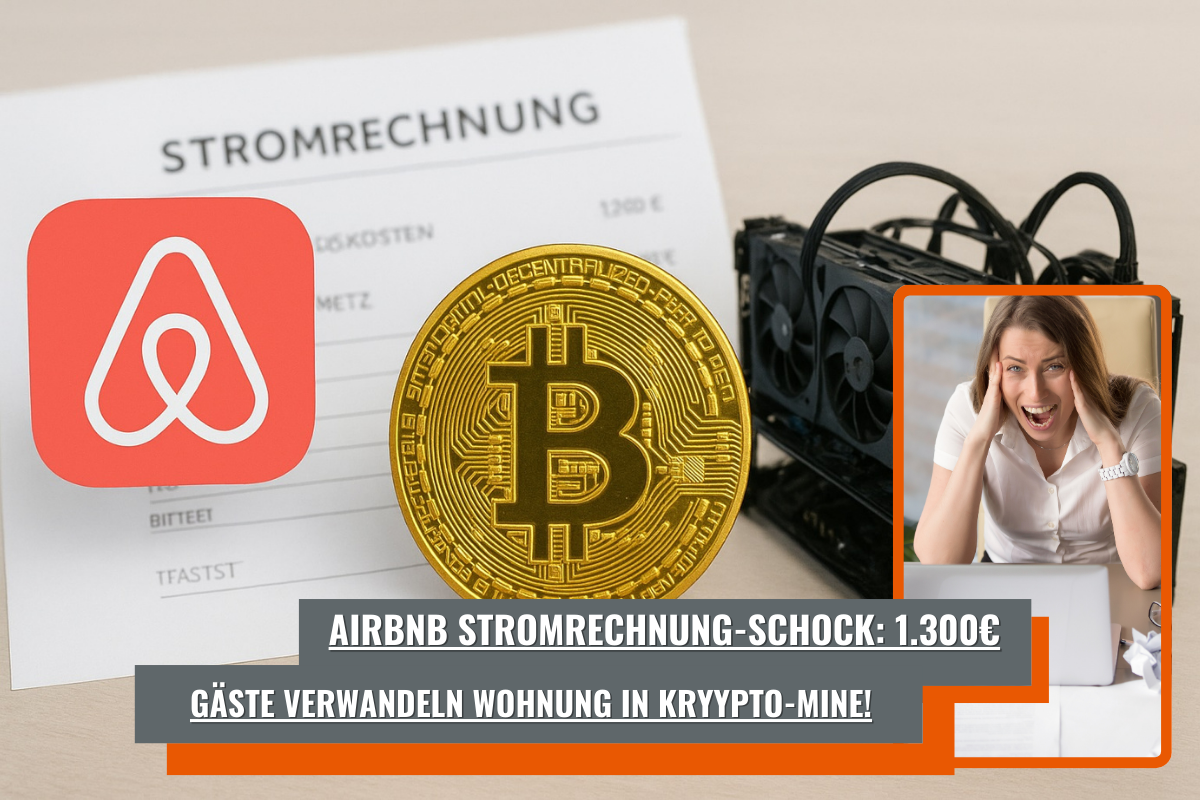 Airbnb Stromrechnung-Schock: Gäste hinterlassen 1.300 € Stromkosten nach Krypto-Mining