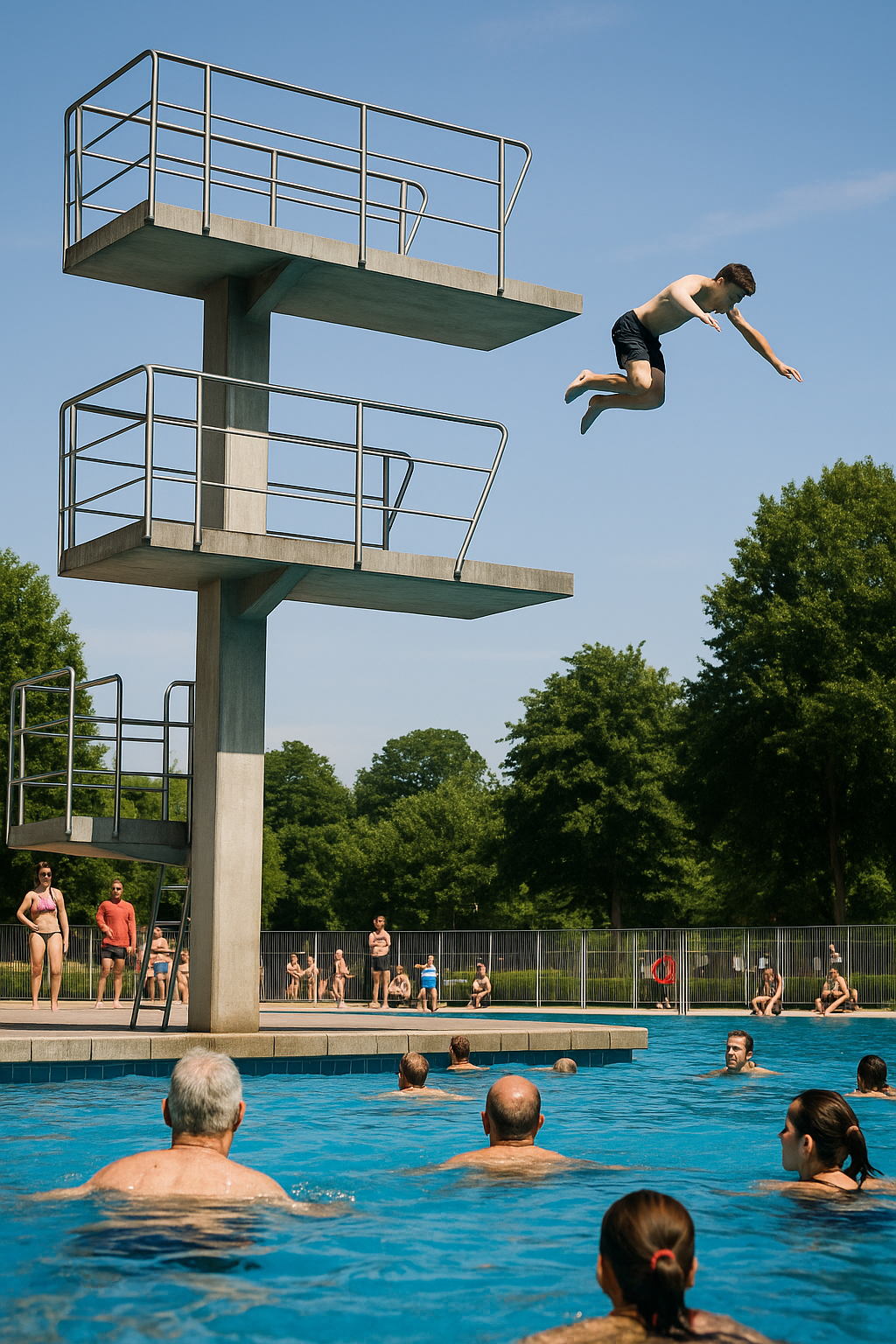 Tragödie im Freibad – Junge springt vom Fünf-Meter-Brett und tötet Schwimmer