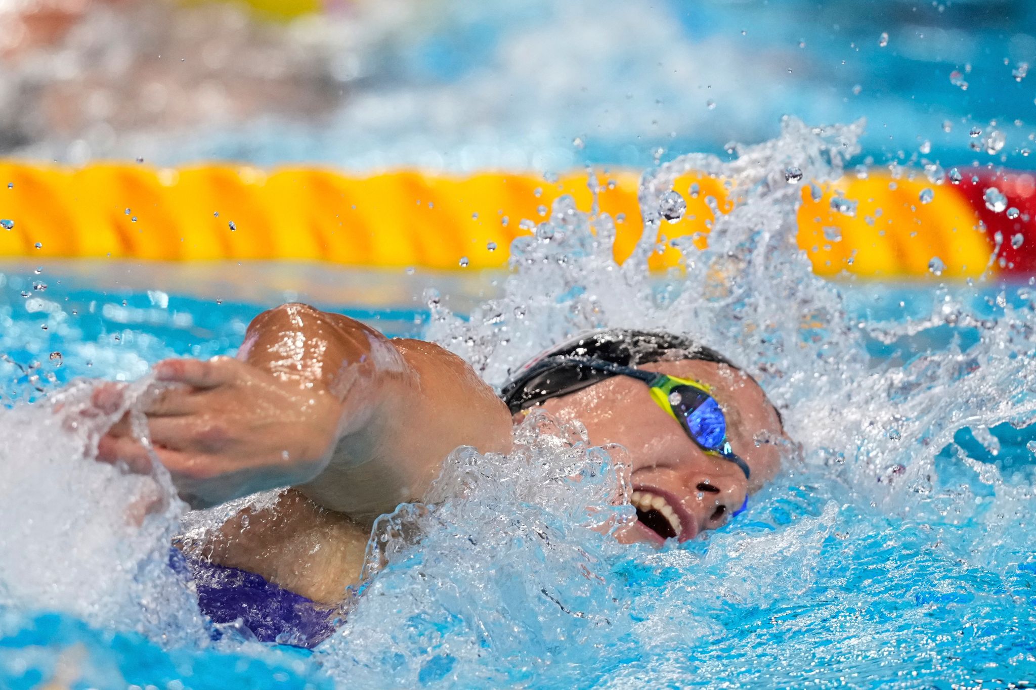 Isabel Gose vor dem Finale über 800 Meter Freistil bei Schwimm-WM in Singapur