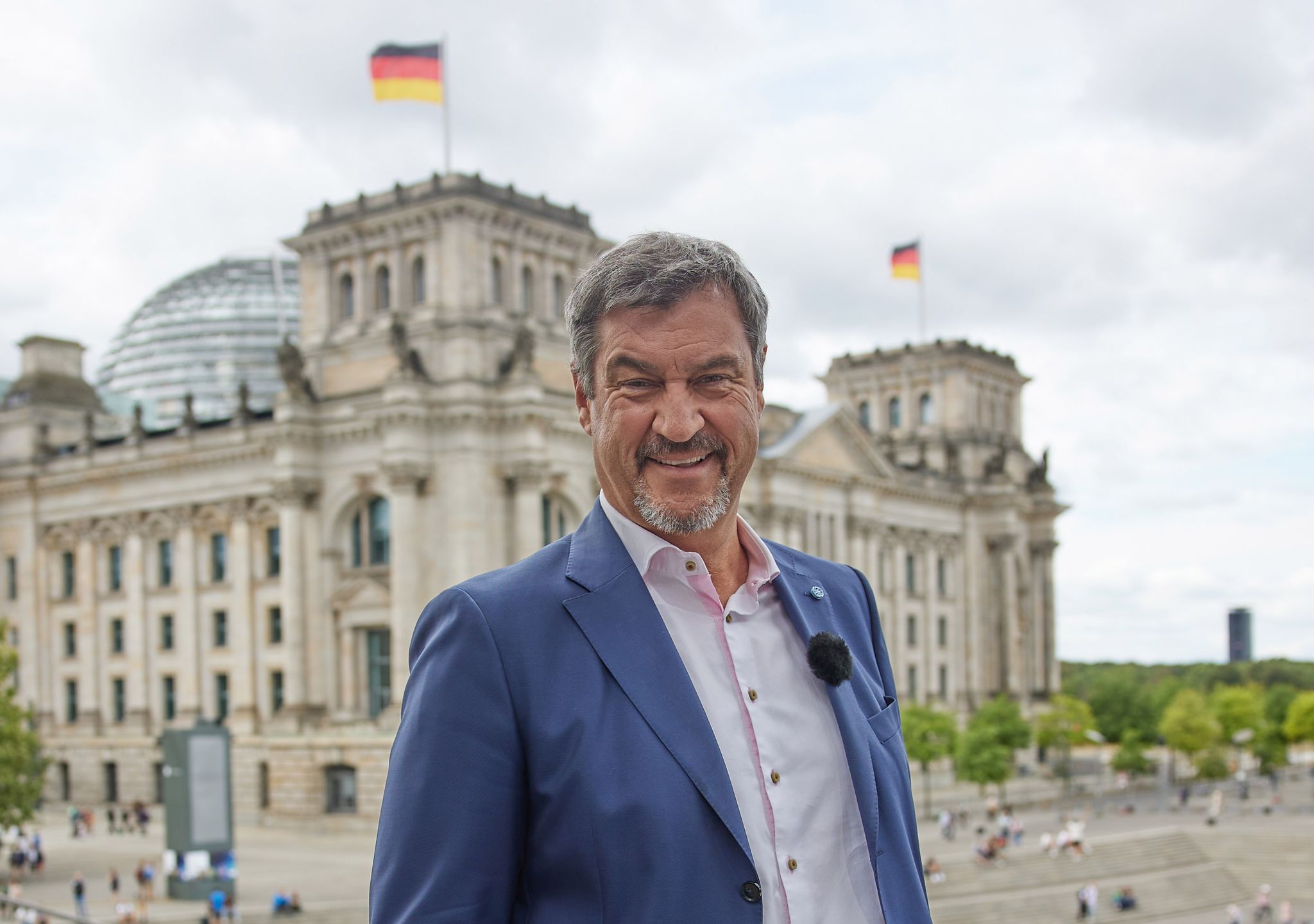 Störung am Rande von ARD-Sommerinterview mit Söder