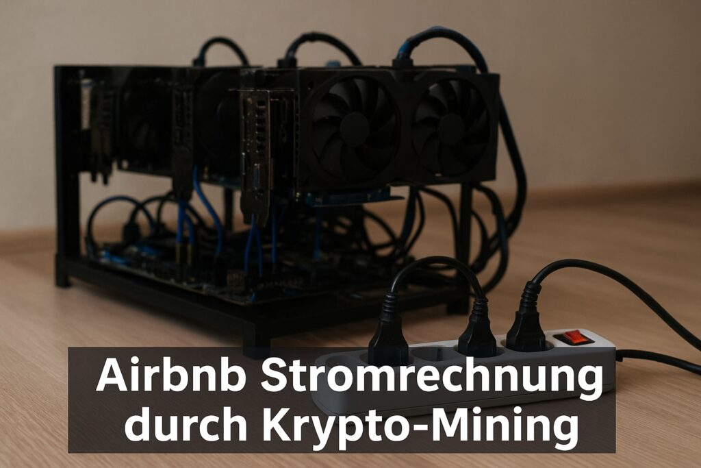 Airbnb Stromrechnung durch Krypto-Mining