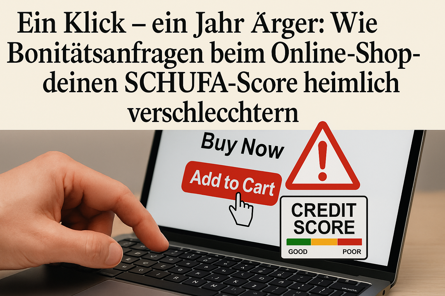 Ein Klick – ein Jahr Ärger: Wie Bonitätsanfragen beim Online-Shopping deinen SCHUFA-Score heimlich verschlechtern