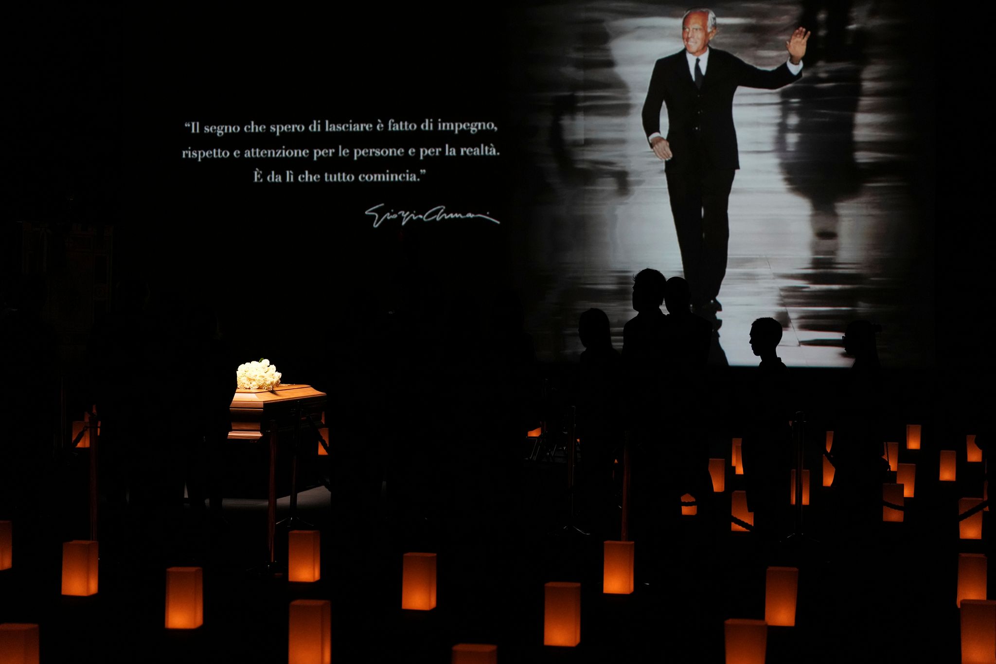 Trauer um Modemacher Giorgio Armani in Mailand