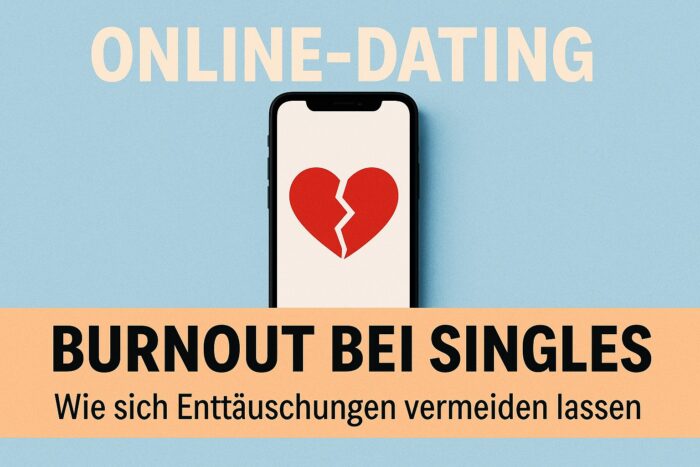 Symbolbild: Online-Dating-Burnout – erschöpfte Person mit Smartphone