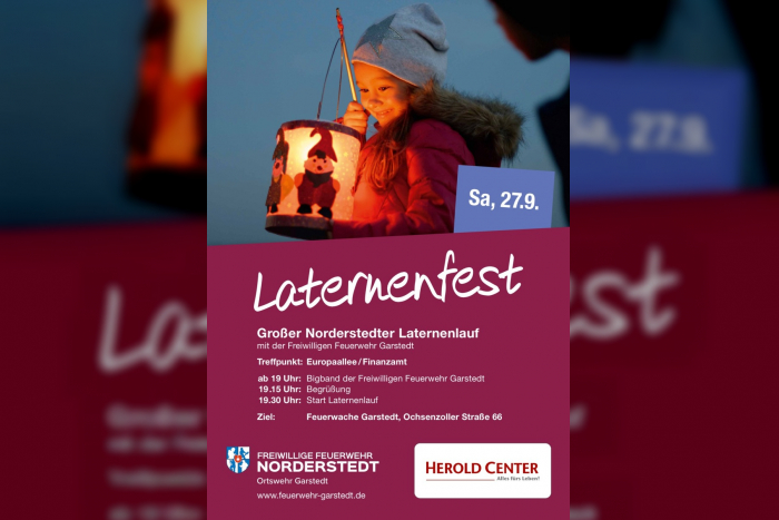 Appen: Laternenumzug der Freiwilligen Feuerwehr Garstedt und des Herold Center Norderstedt