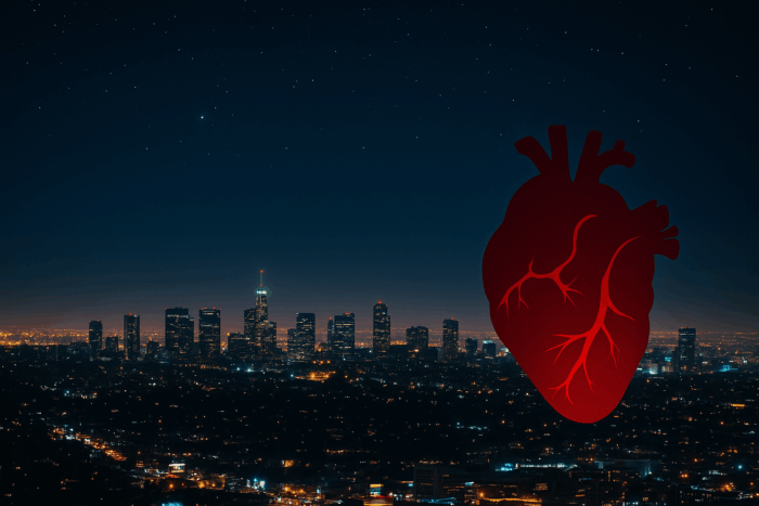 Nächtliches Licht Herzrisiko