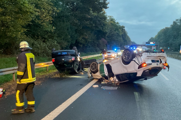 Mengede: Verkehrsunfall auf der A42