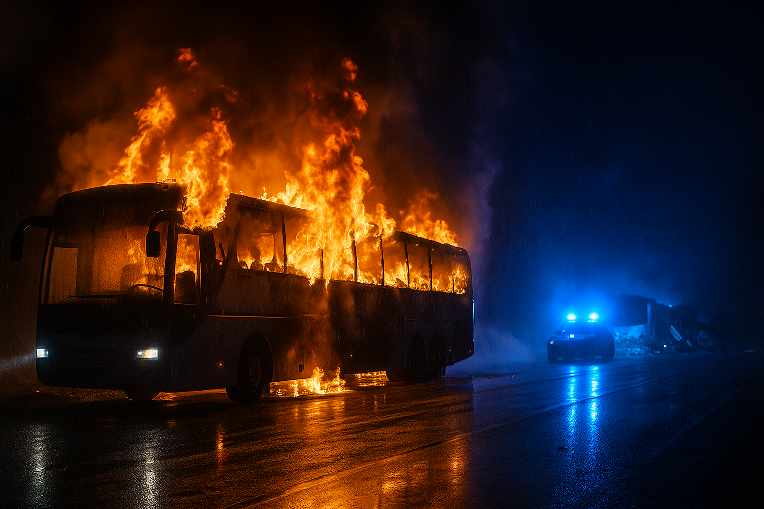 Schweres Busunglück in Indien – mindestens 20 Tote bei Brand auf Autobahn