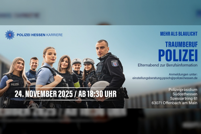 Offenbach am Main: Informationsveranstaltung „Traumberuf Polizei“