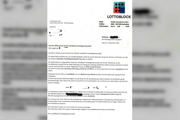 Betrugsschreiben in Wismar