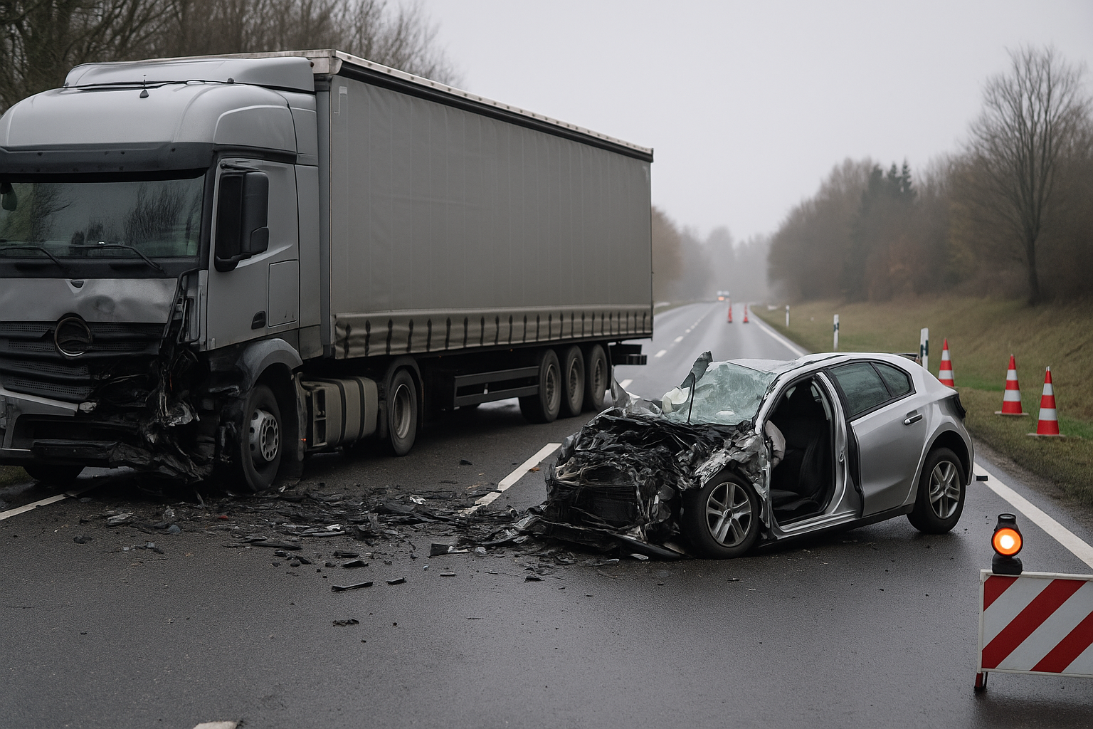Tödlicher Unfall auf der Bundesstraße 51 zwischen Trier und Bitburg