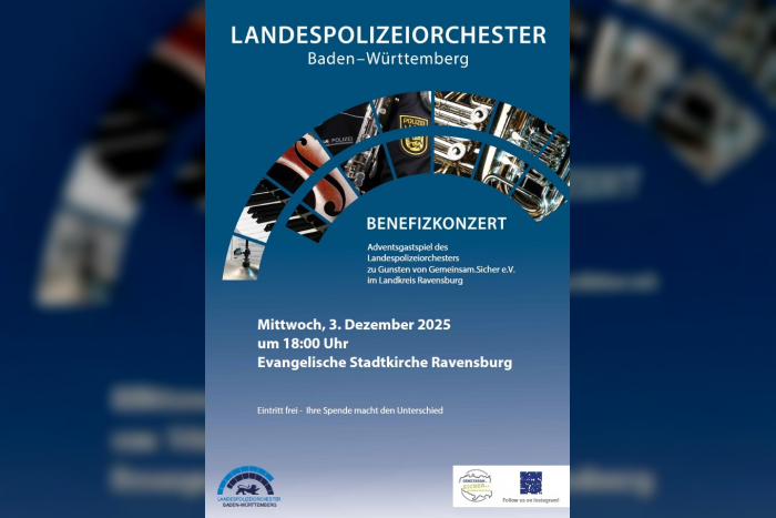 Ravensburg: Adventsgastspiel des Landespolizeiorchesters Baden-Württemberg