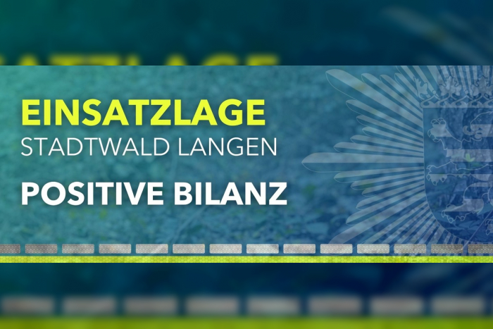 Einsatzmaßnahmen im Stadtwald Langen: Polizei zieht positive Bilanz