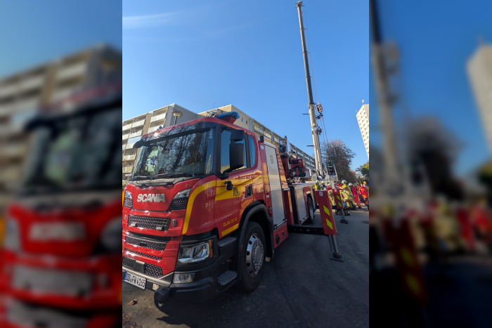 Gruna: Rettung und Fahrzeugbrand in Dresden