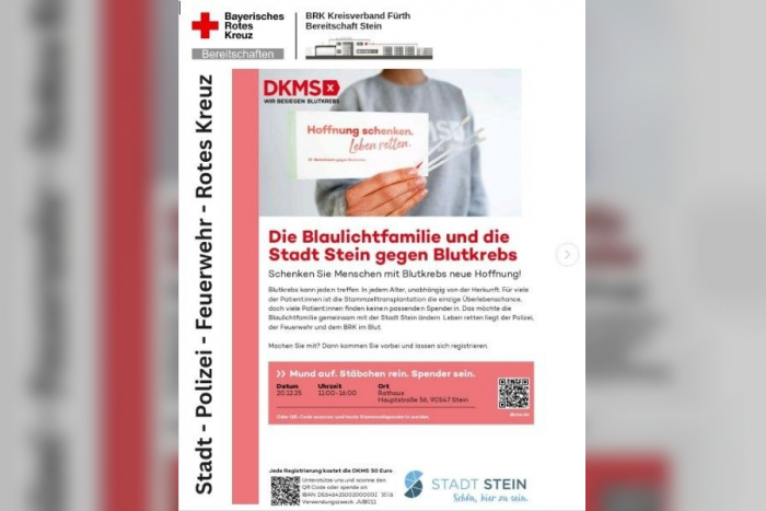 Typisierungsaktion Stammzellenspende in Stein