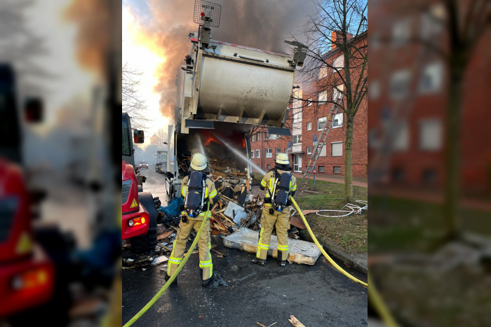 Brand Müllfahrzeug Geestemünde