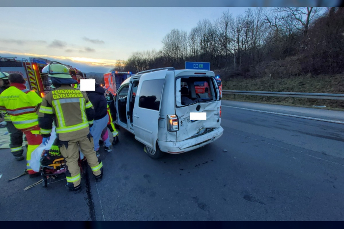 Gevelsberg: Verkehrsunfall auf der BAB1
