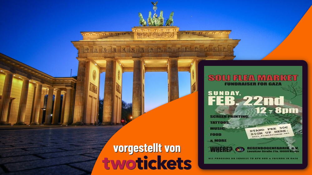 Märkte & Events in Berlin am 22.02.26: „Soli-Flohmarkt für Gaza“