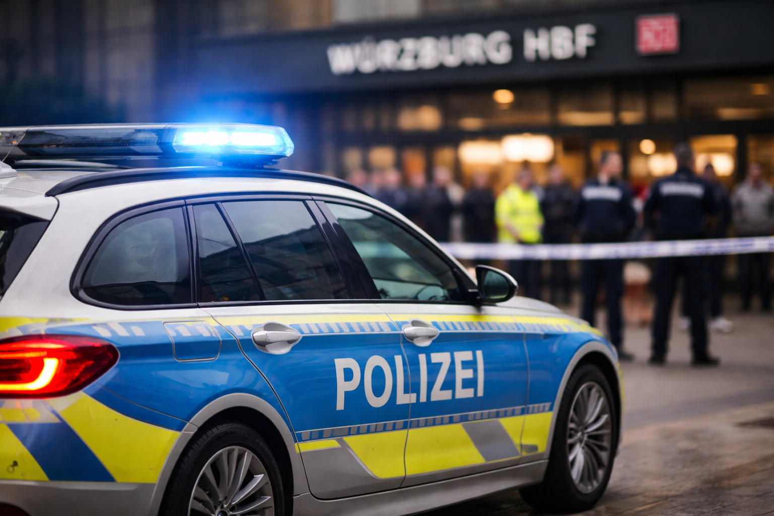 Messerangriff am Würzburger Hauptbahnhof: Drei Männer verletzt