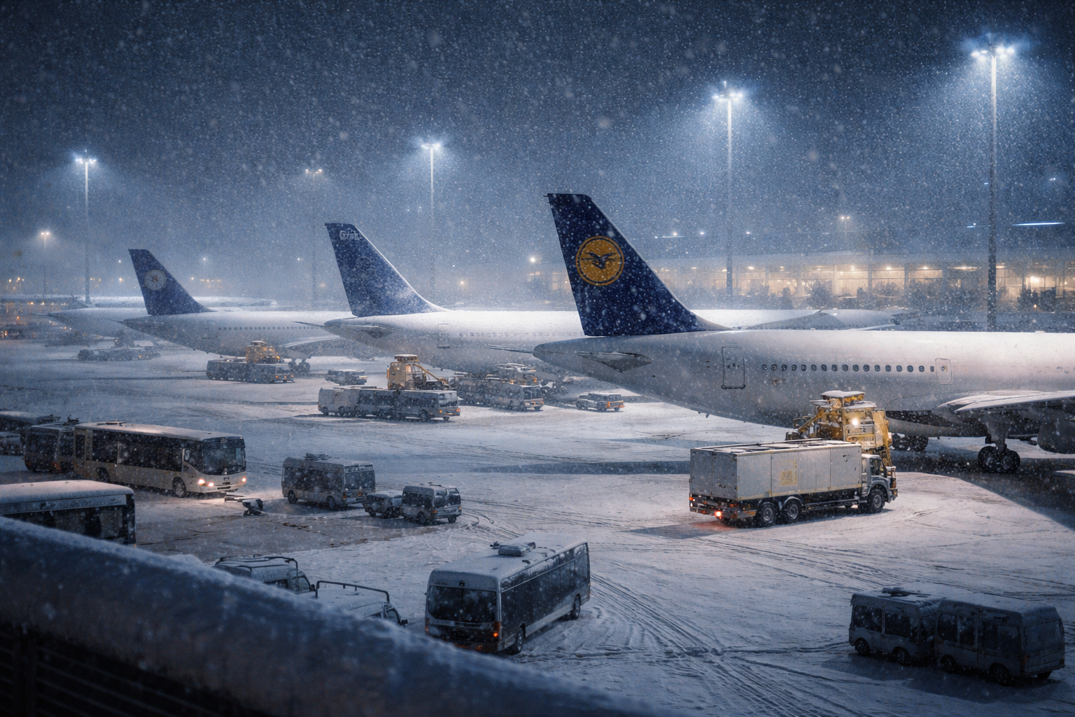 Winterchaos am Flughafen München: 500 Passagiere müssen Nacht im Flugzeug verbringen