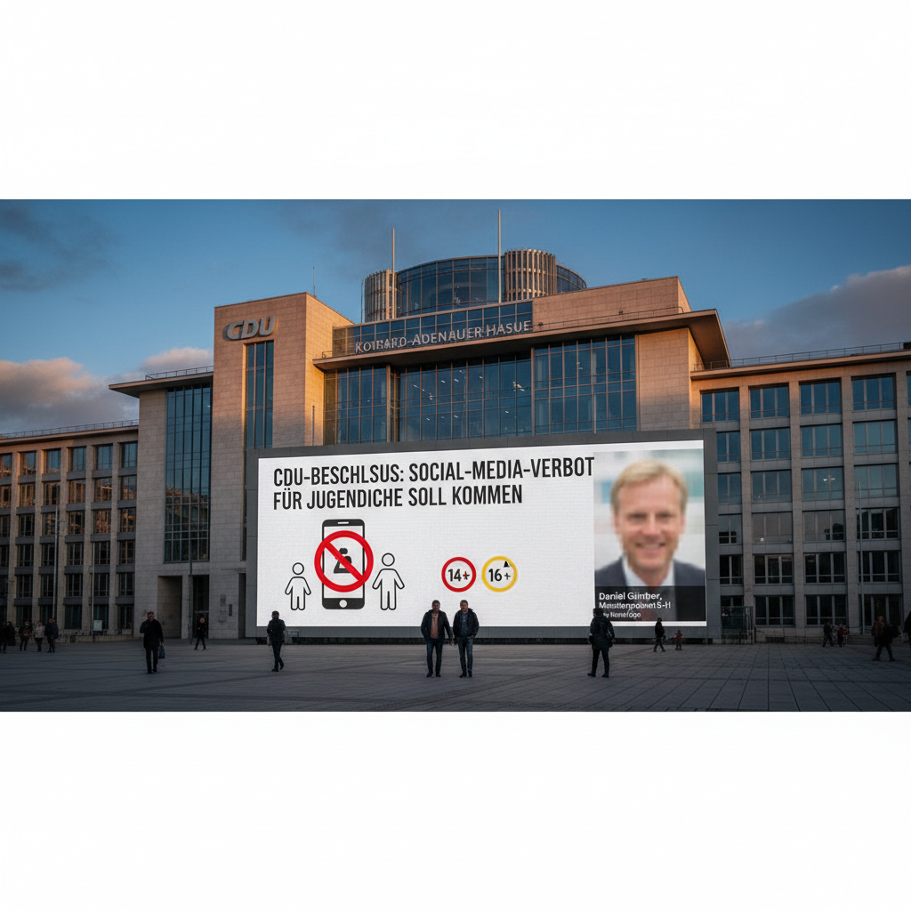 CDU-Beschluss: Social-Media-Verbot für Jugendliche soll kommen | Politik