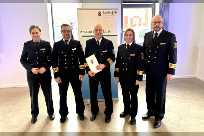 Ludwigshafen am Rhein: Abschied und Neubeginn bei der Wasserschutzpolizei Rheinland-Pfalz